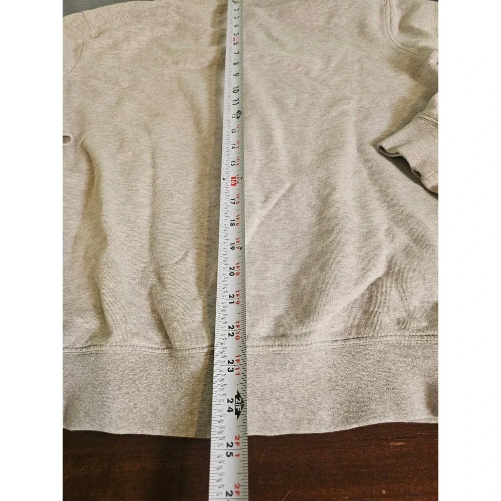 True Religion Zip Up Hoodie Large Gray Horseshoe Logo Fleece Sweatshirt